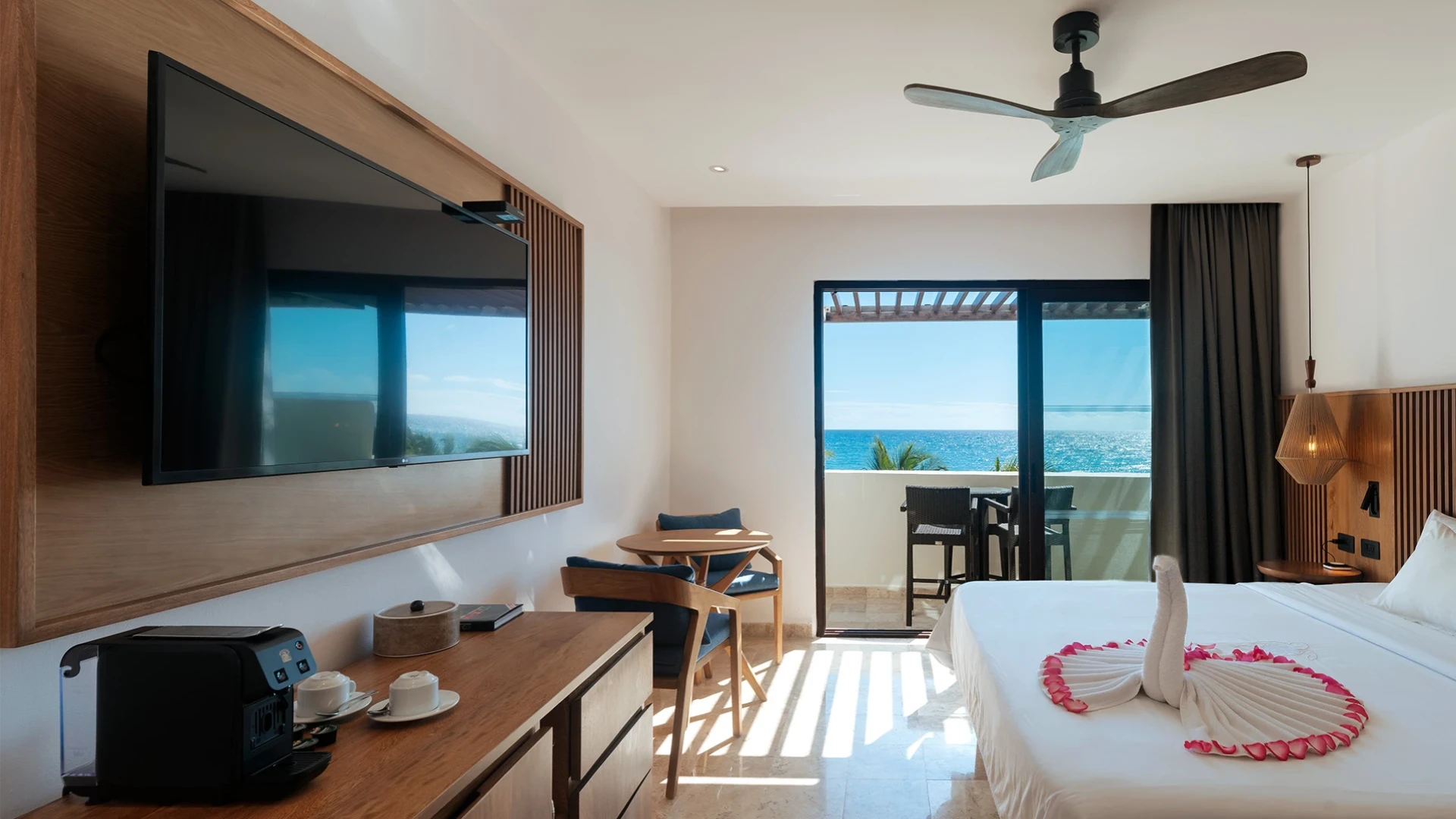 Adults only Penthouse Suite with private rooftop terrace and panoramic ocean views Akumal Bay